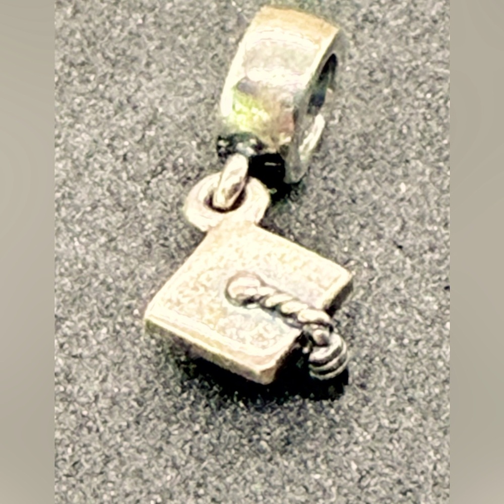 Authentic Pandora ALE 925 Graduation Cap Dangle Charm Retired Sterling Silver